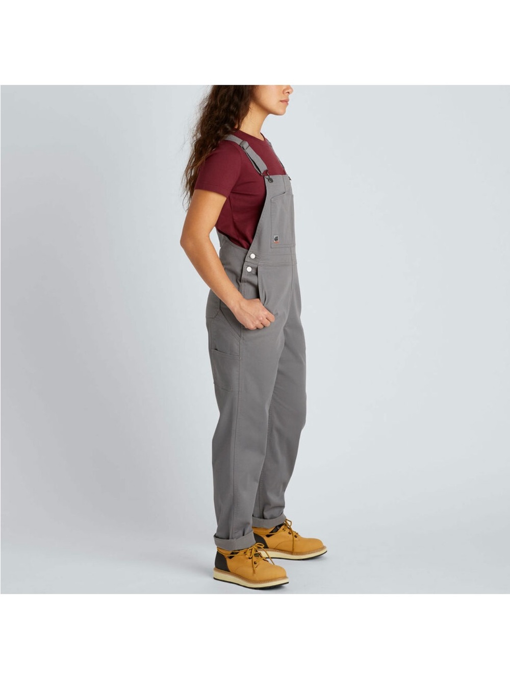 Duluth 40 Grit Flex Twill Bibs grey overalls size XS - Picture 3 of 7